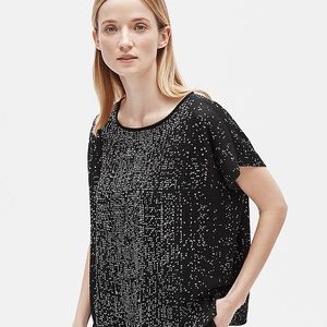 Eileen Fisher SLEEK TENCEL BATEAU NECK TOP